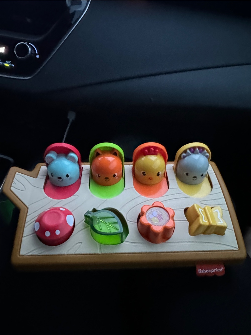 Fisher-Price Wooden Style Forest Shape Sorter - Red, Green, Orange, Yellow, Pink
